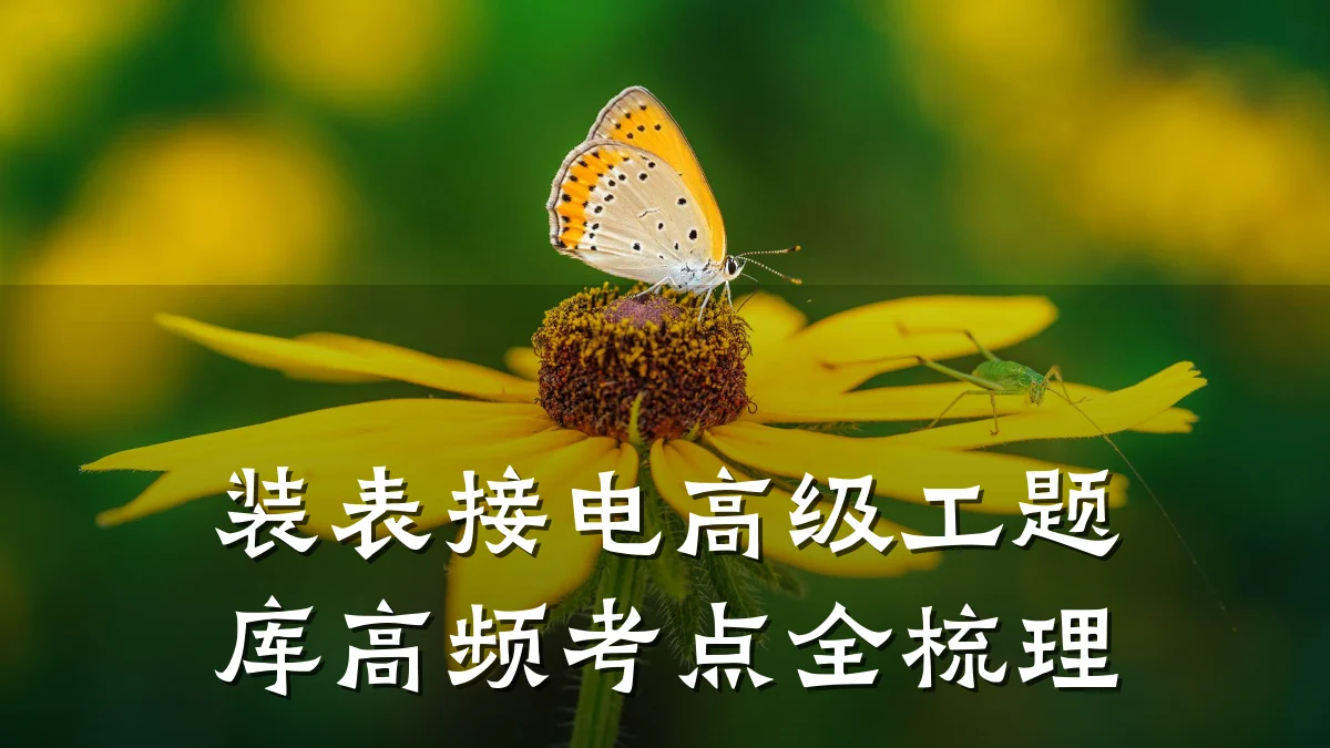 装表接电高级工题库高频考点全梳理