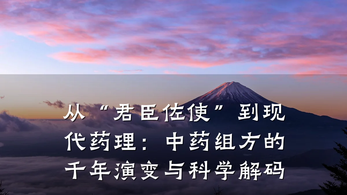 从“君臣佐使”到现代药理：中药组方的千年演变与科学解码