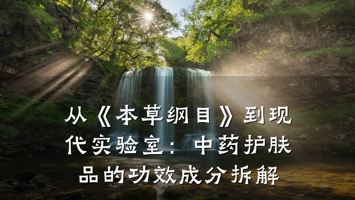 从《本草纲目》到现代实验室:中药护肤品的功效成分拆解
