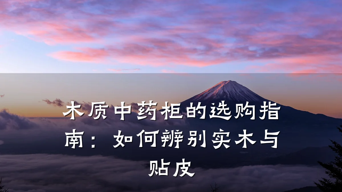 木质中药柜的选购指南:如何辨别实木与贴皮