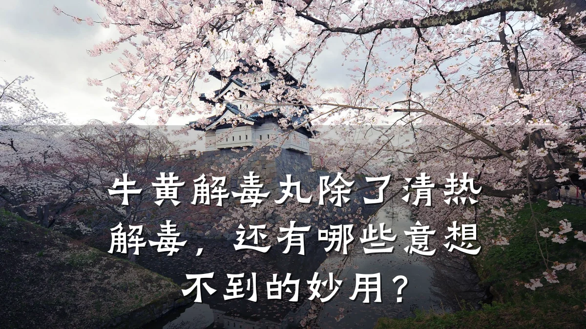 牛黄解毒丸除了清热解毒，还有哪些意想不到的妙用？