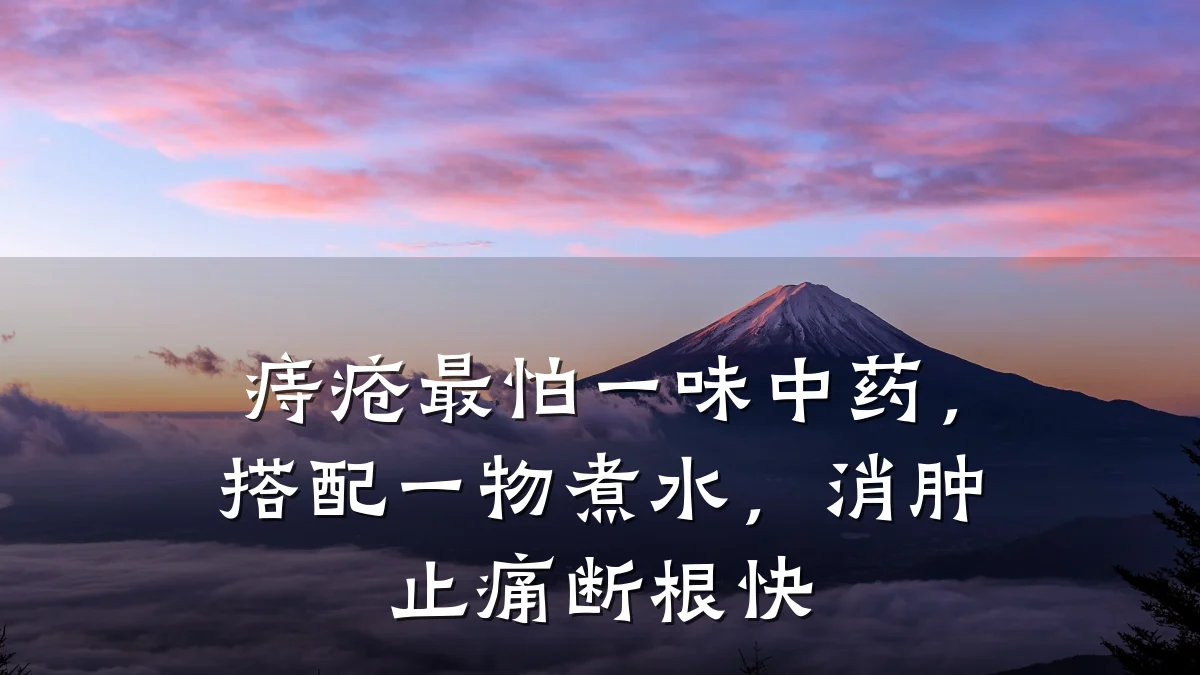 痔疮最怕一味中药，搭配一物煮水，消肿止痛断根快