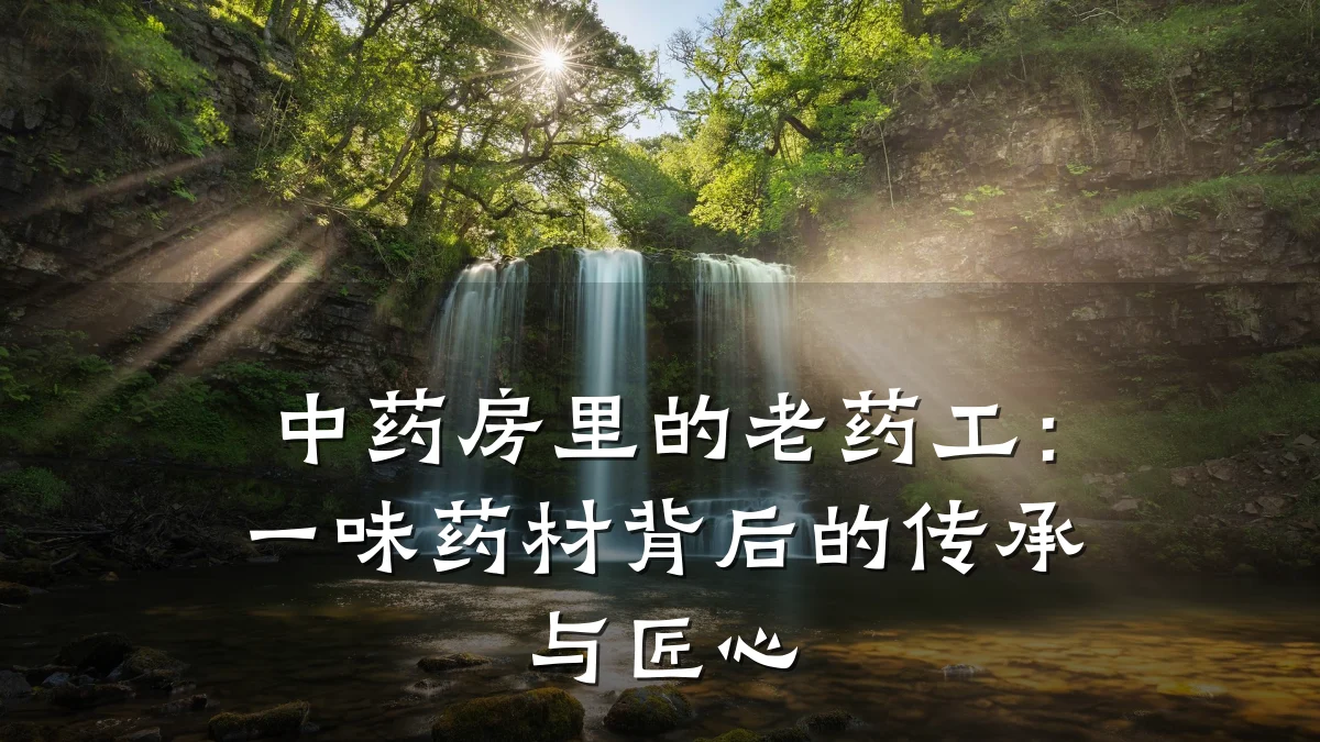 中药房里的老药工:一味药材背后的传承与匠心