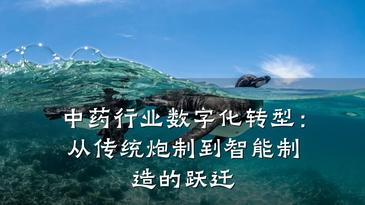 中药行业数字化转型:从传统炮制到智能制造的跃迁