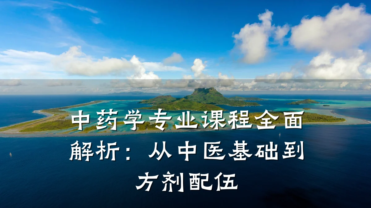 中药学专业课程全面解析:从中医基础到方剂配伍