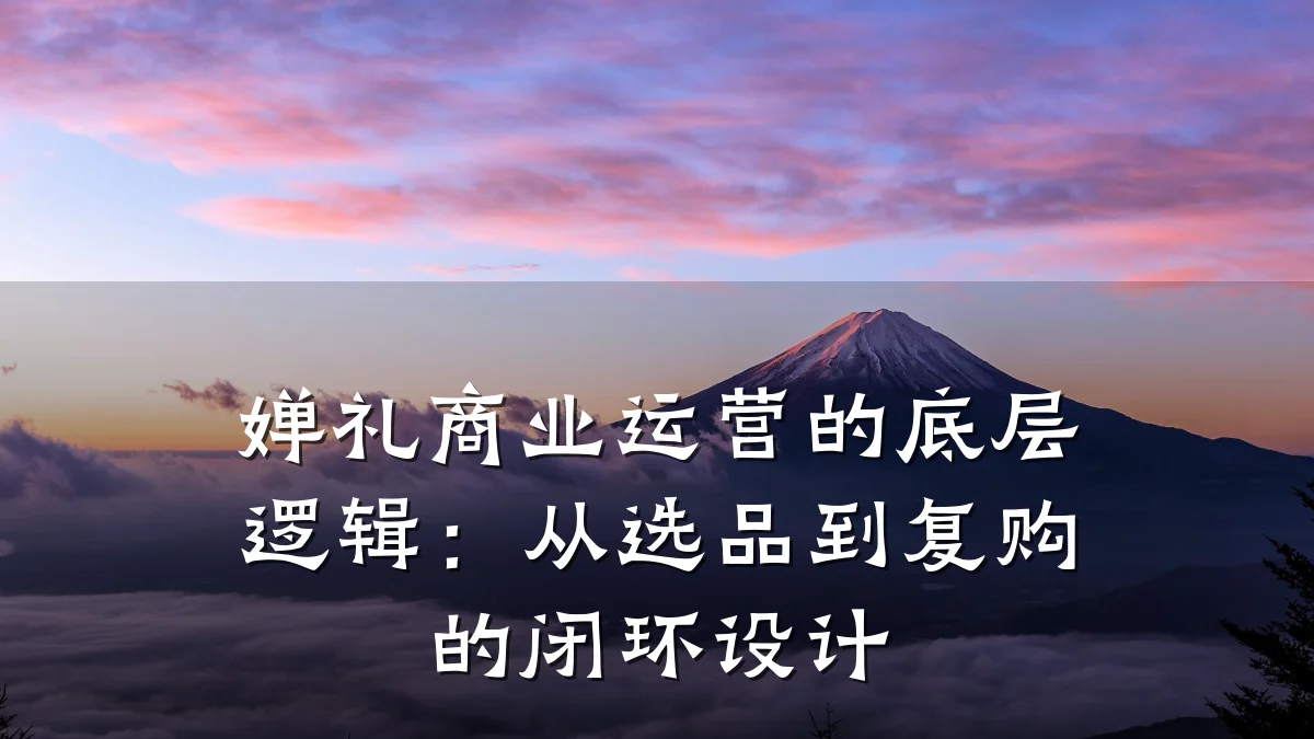婵礼商业运营的底层逻辑:从选品到复购的闭环设计