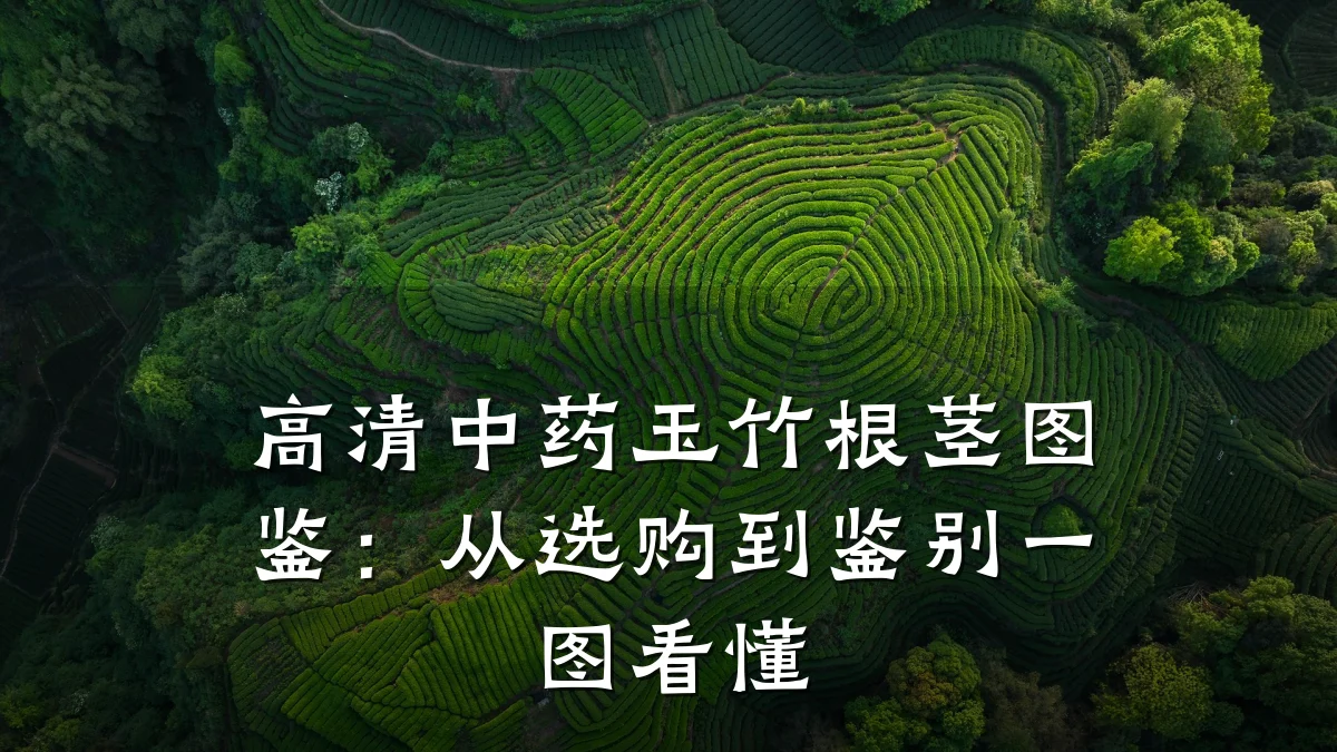 高清中药玉竹根茎图鉴：从选购到鉴别一图看懂