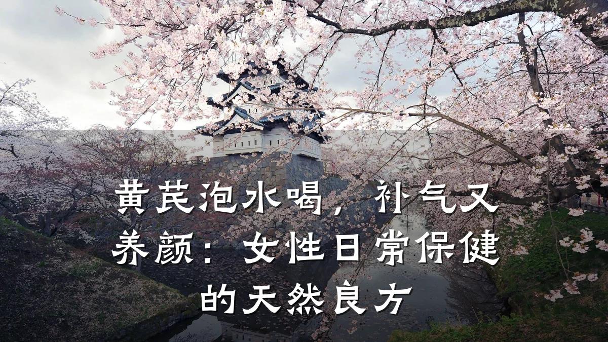 黄芪泡水喝，补气又养颜：女性日常保健的天然良方