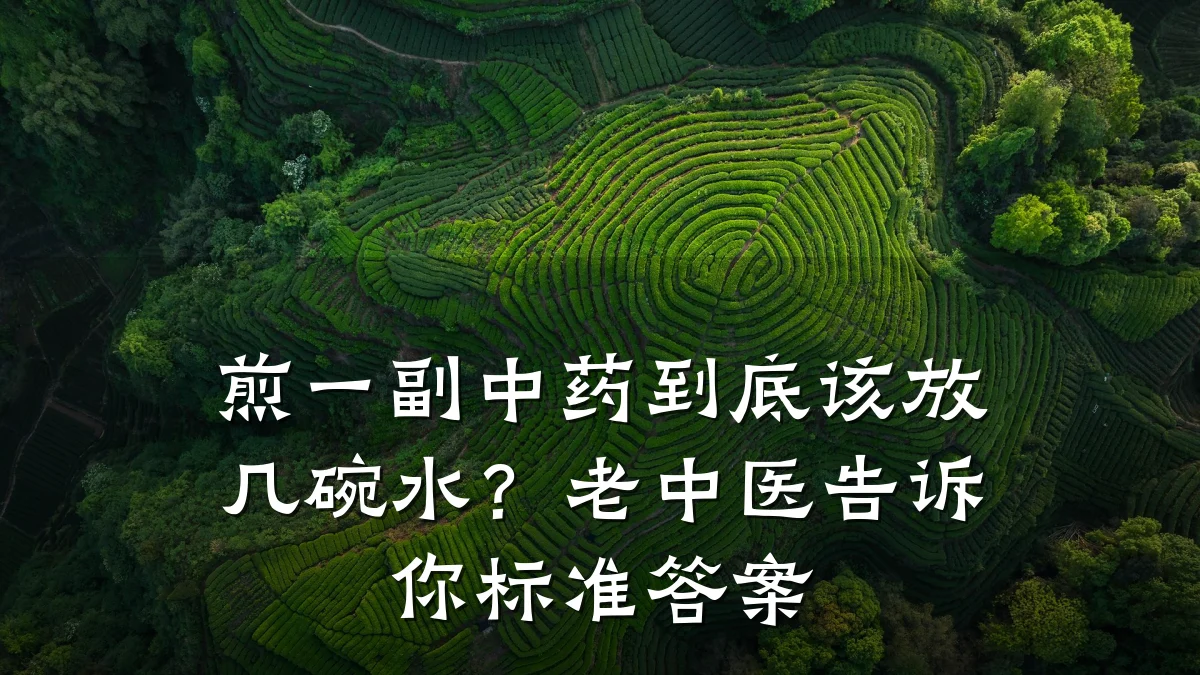 煎一副中药到底该放几碗水?老中医告诉你标准答案