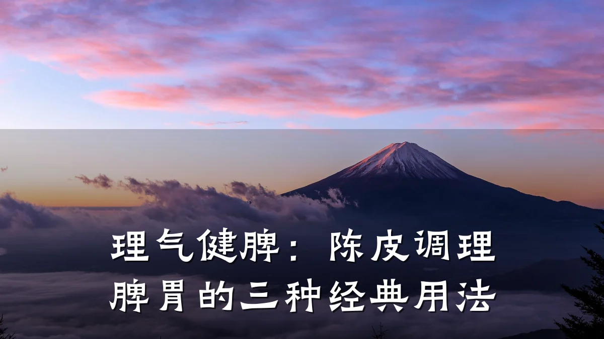 理气健脾：陈皮调理脾胃的三种经典用法