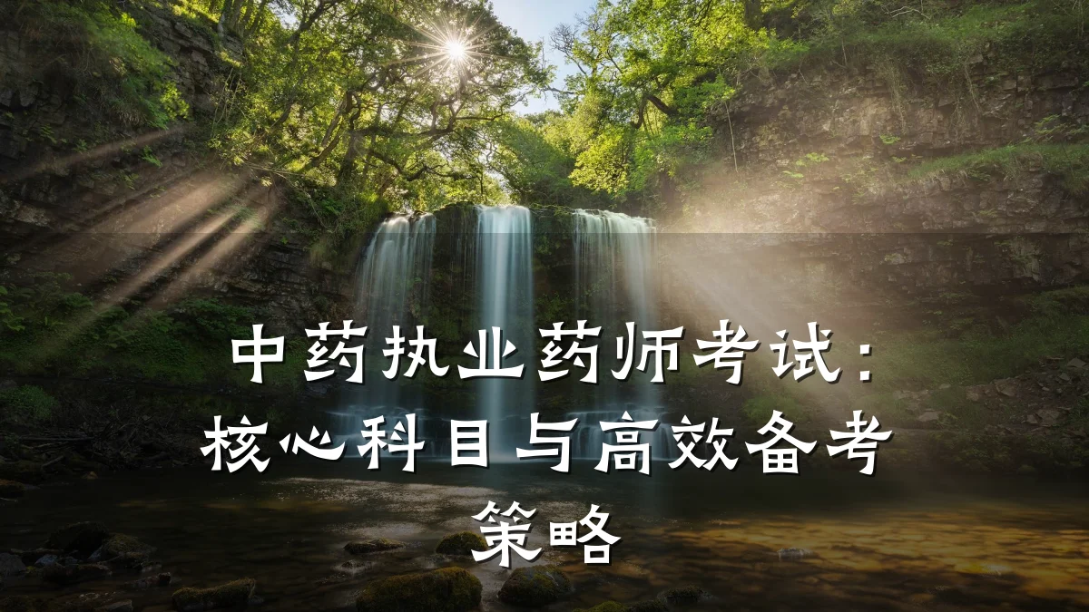 中药执业药师考试:核心科目与高效备考策略