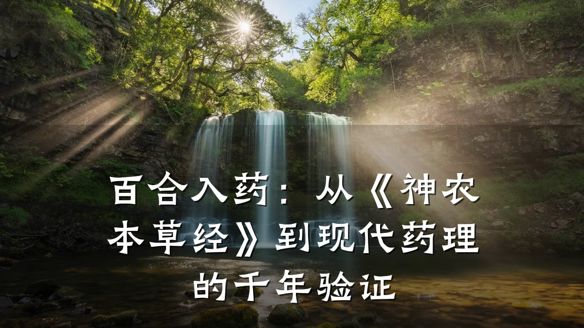 百合入药：从《神农本草经》到现代药理的千年验证