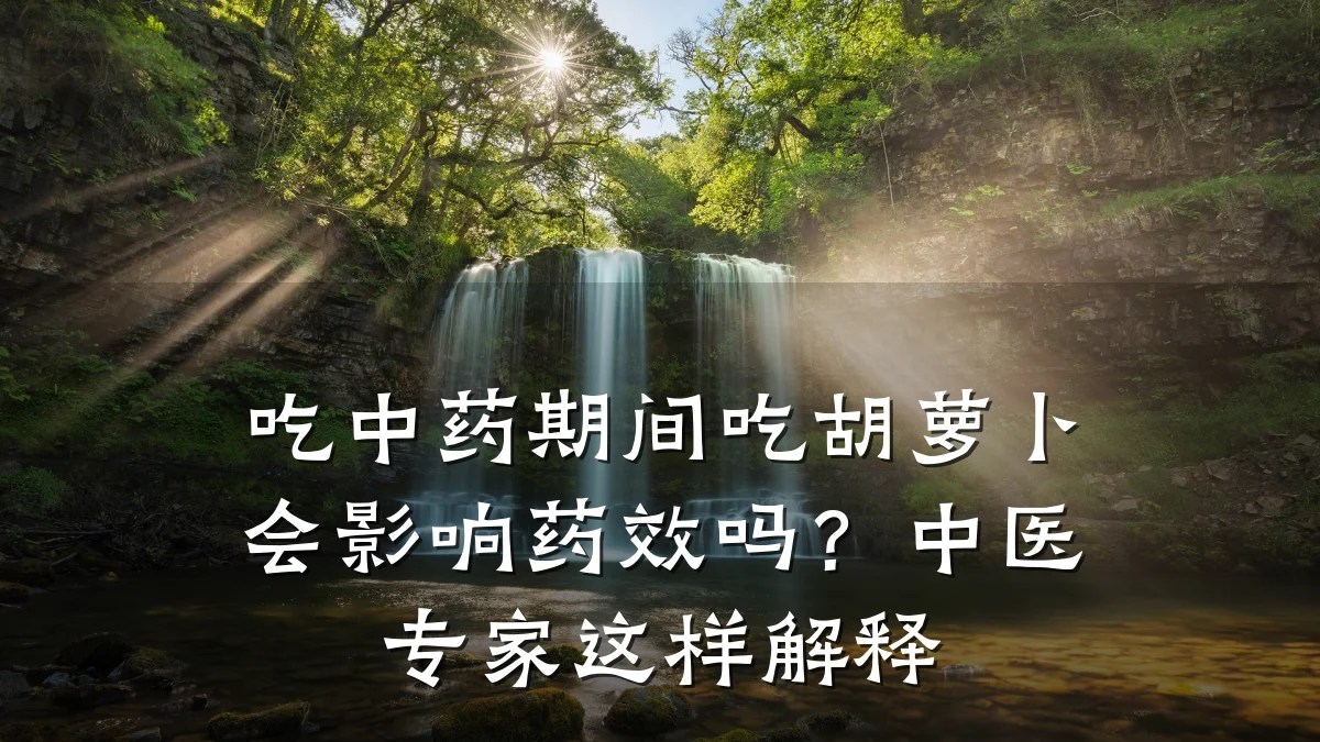 吃中药期间吃胡萝卜会影响药效吗？中医专家这样解释