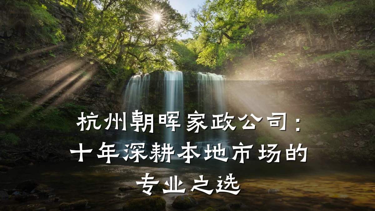 杭州朝晖家政公司:十年深耕本地市场的专业之选