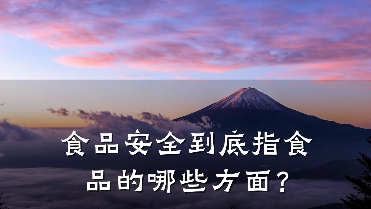 食品安全到底指食品的哪些方面?