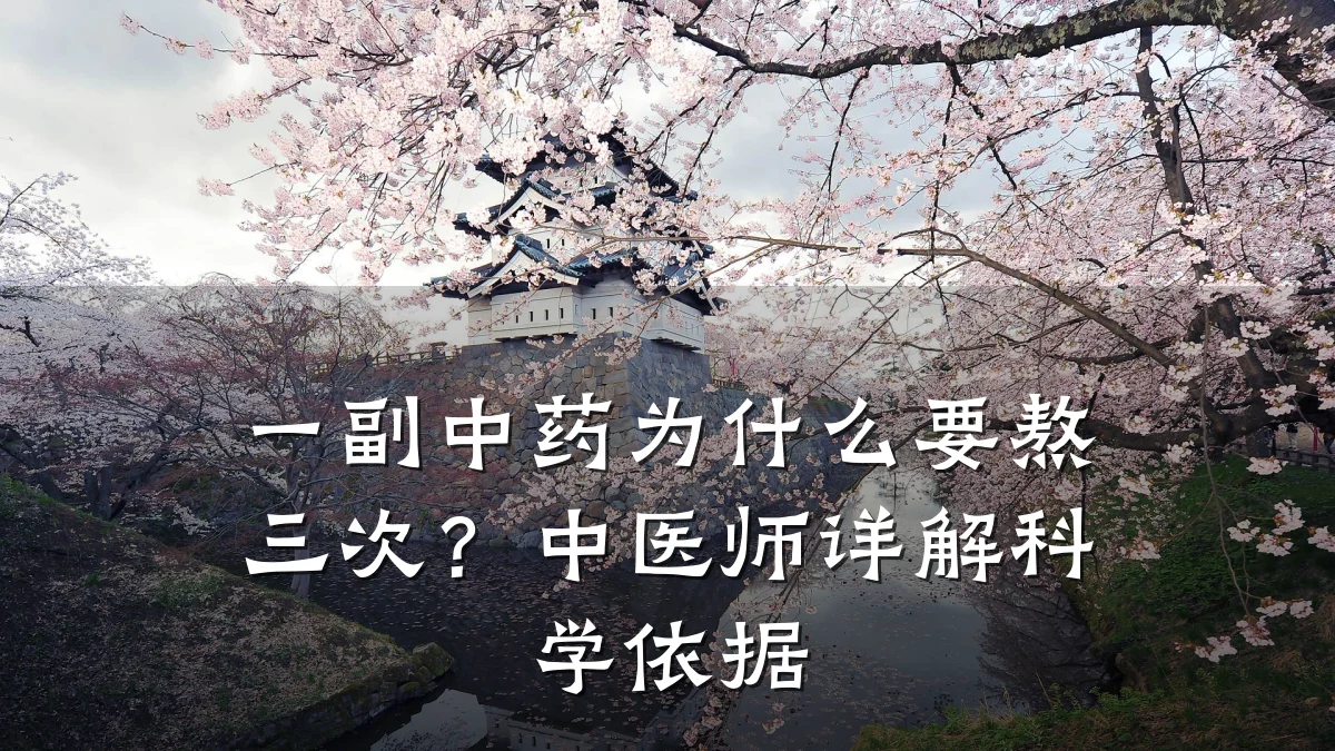 一副中药为什么要熬三次?中医师详解科学依据