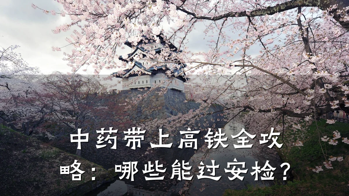 中药带上高铁全攻略:哪些能过安检?