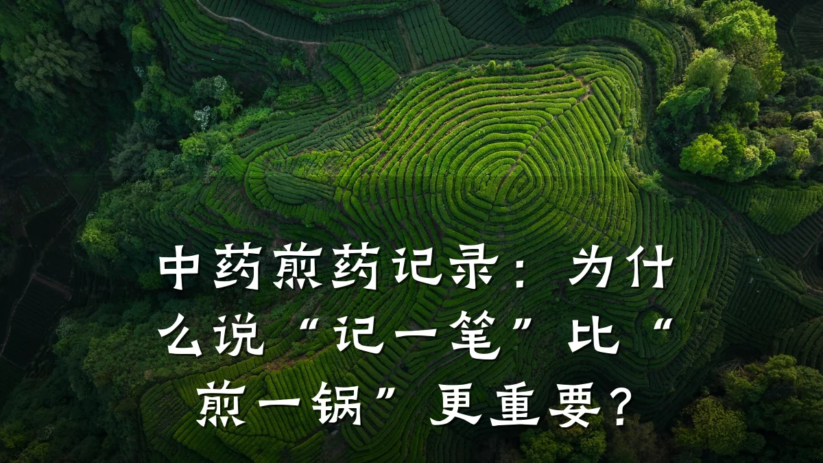 中药煎药记录：为什么说“记一笔”比“煎一锅”更重要？