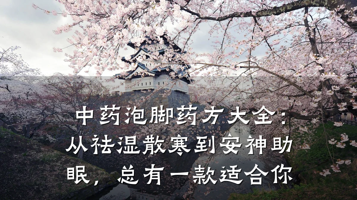 中药泡脚药方大全:从祛湿散寒到安神助眠,总有一款适合你