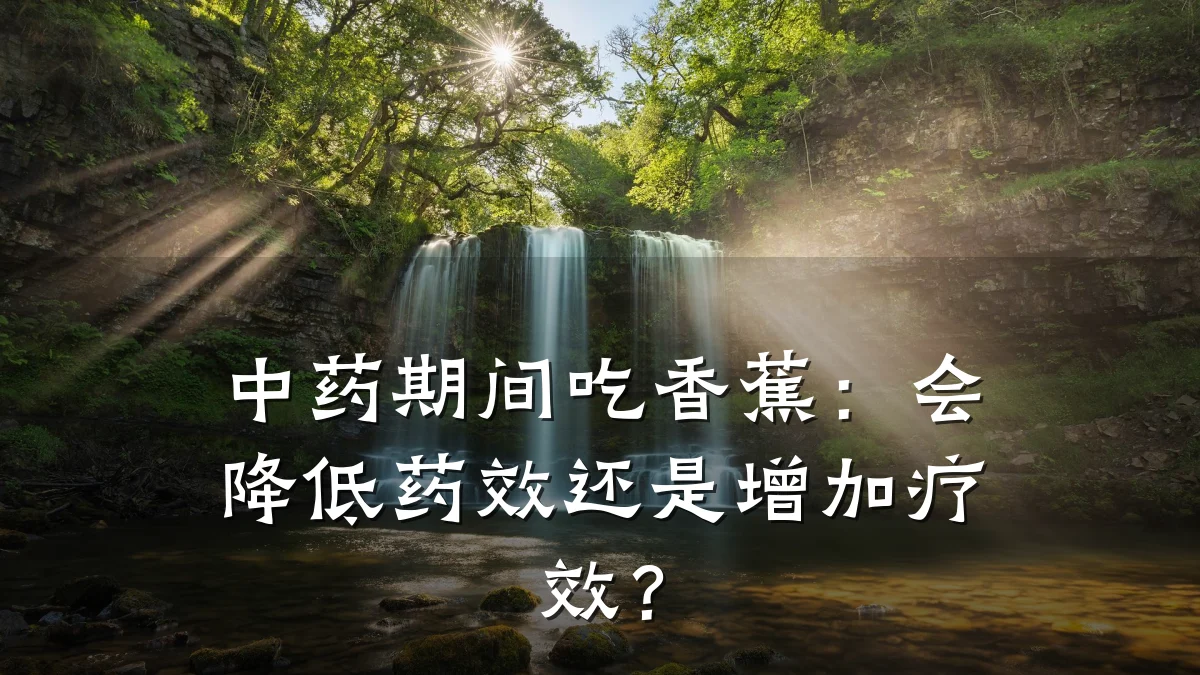 中药期间吃香蕉:会降低药效还是增加疗效?