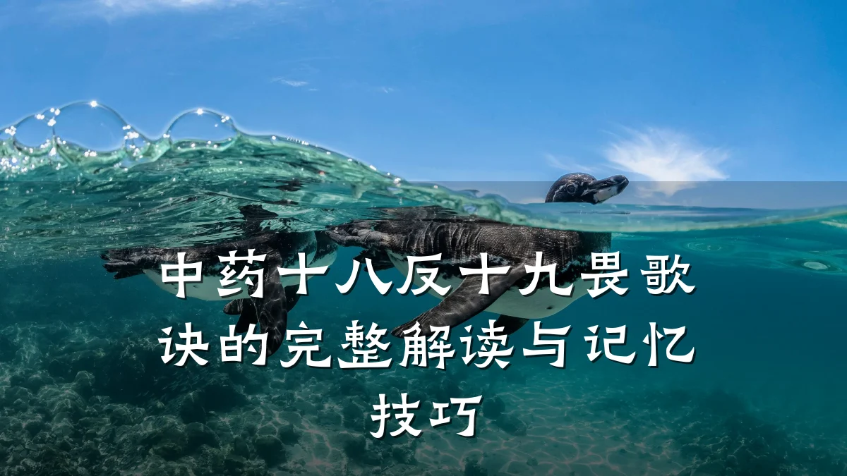 中药十八反十九畏歌诀的完整解读与记忆技巧