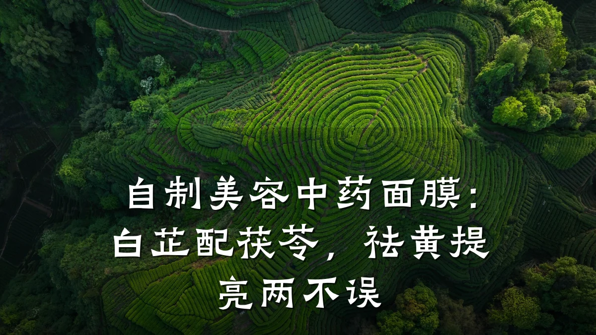 自制美容中药面膜：白芷配茯苓，祛黄提亮两不误