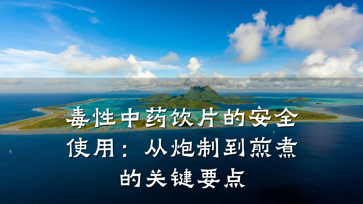 毒性中药饮片的安全使用:从炮制到煎煮的关键要点