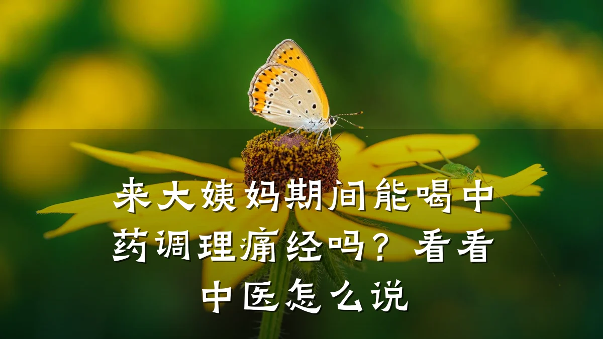 来大姨妈期间能喝中药调理痛经吗？看看中医怎么说