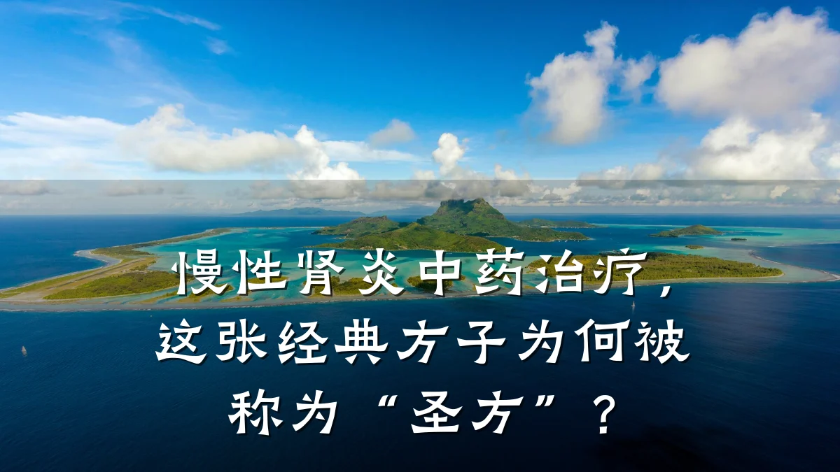 慢性肾炎中药治疗,这张经典方子为何被称为“圣方”?