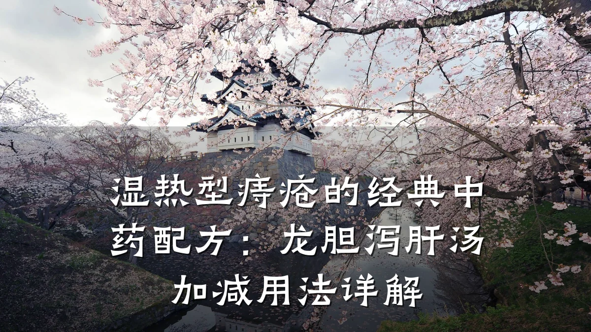 湿热型痔疮的经典中药配方：龙胆泻肝汤加减用法详解
