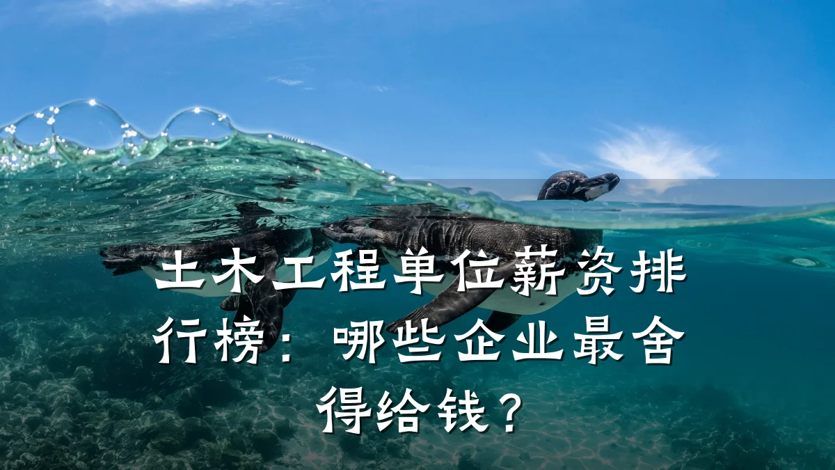 土木工程单位薪资排行榜:哪些企业最舍得给钱?