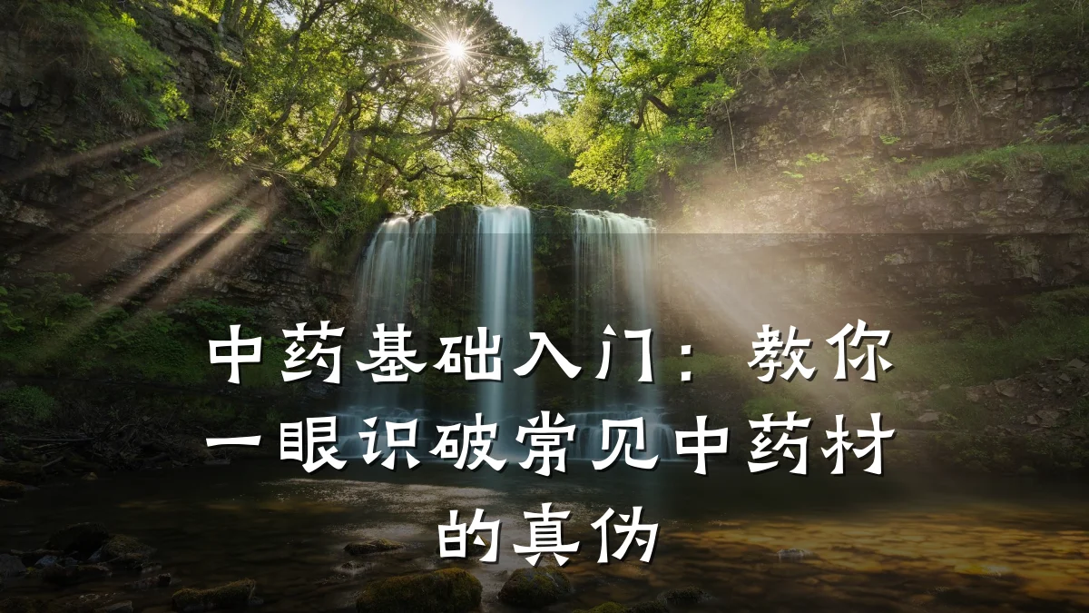 中药基础入门:教你一眼识破常见中药材的真伪