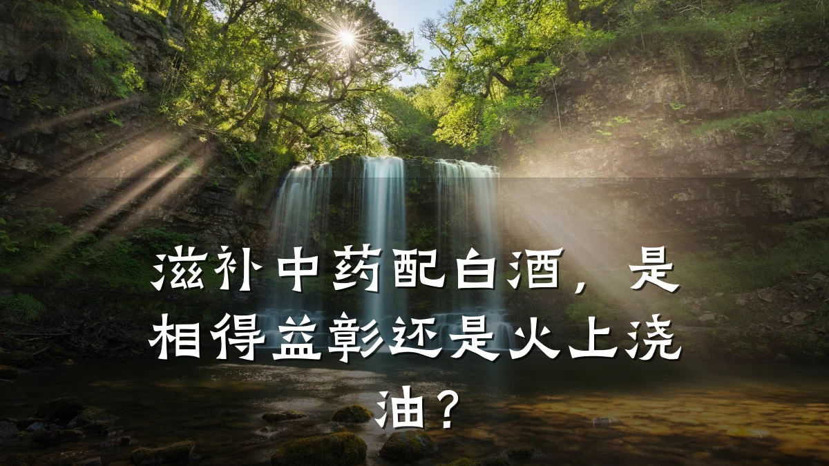 滋补中药配白酒，是相得益彰还是火上浇油？