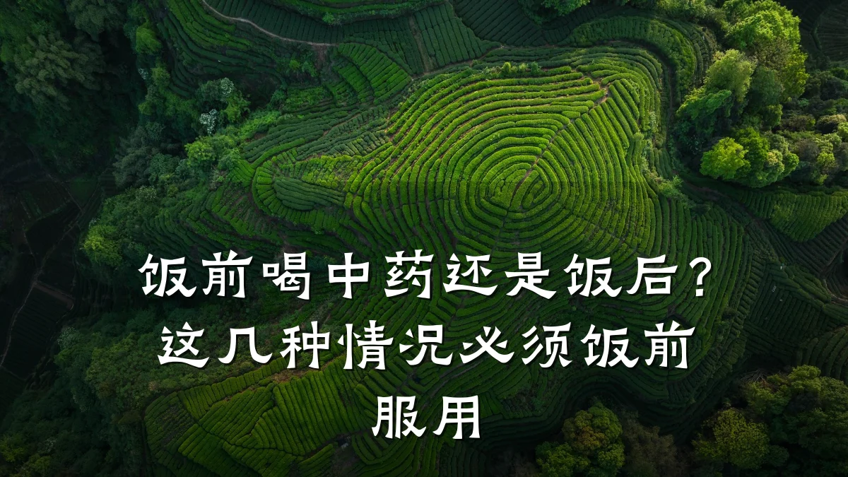 饭前喝中药还是饭后?这几种情况必须饭前服用