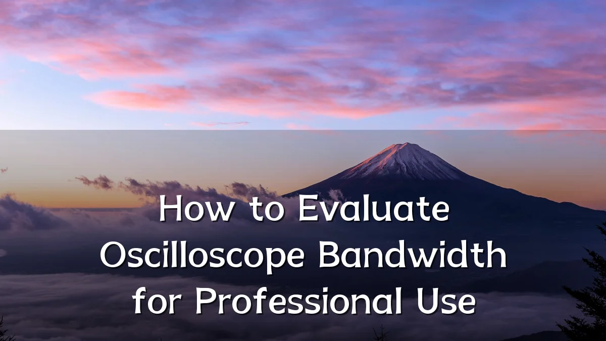 How to Evaluate Oscilloscope Bandwidth for Professional Use