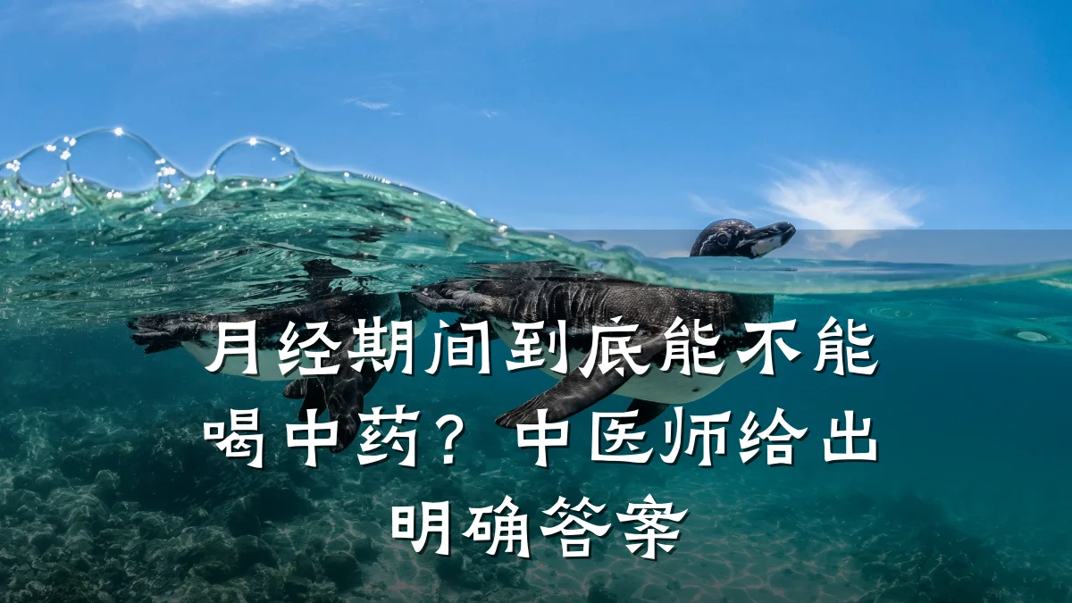 月经期间到底能不能喝中药?中医师给出明确答案