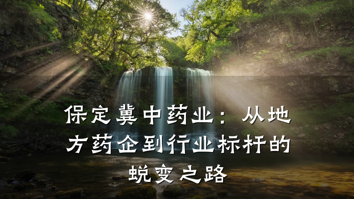 保定冀中药业:从地方药企到行业标杆的蜕变之路
