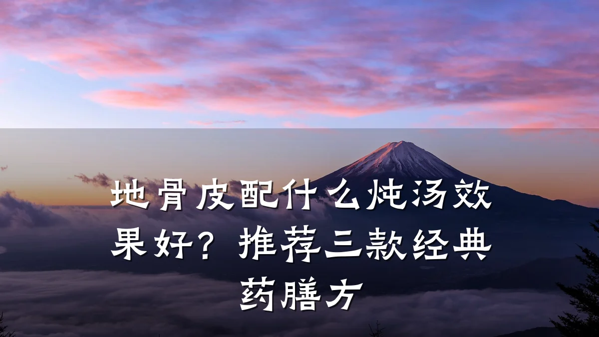 地骨皮配什么炖汤效果好?推荐三款经典药膳方