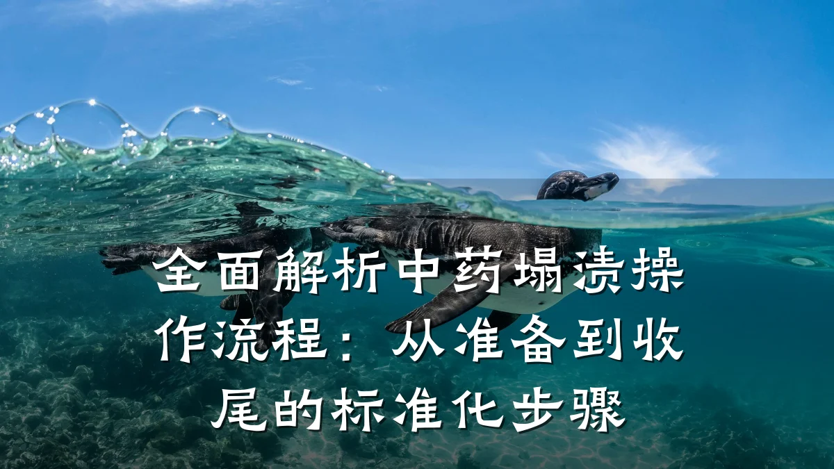 全面解析中药塌渍操作流程:从准备到收尾的标准化步骤