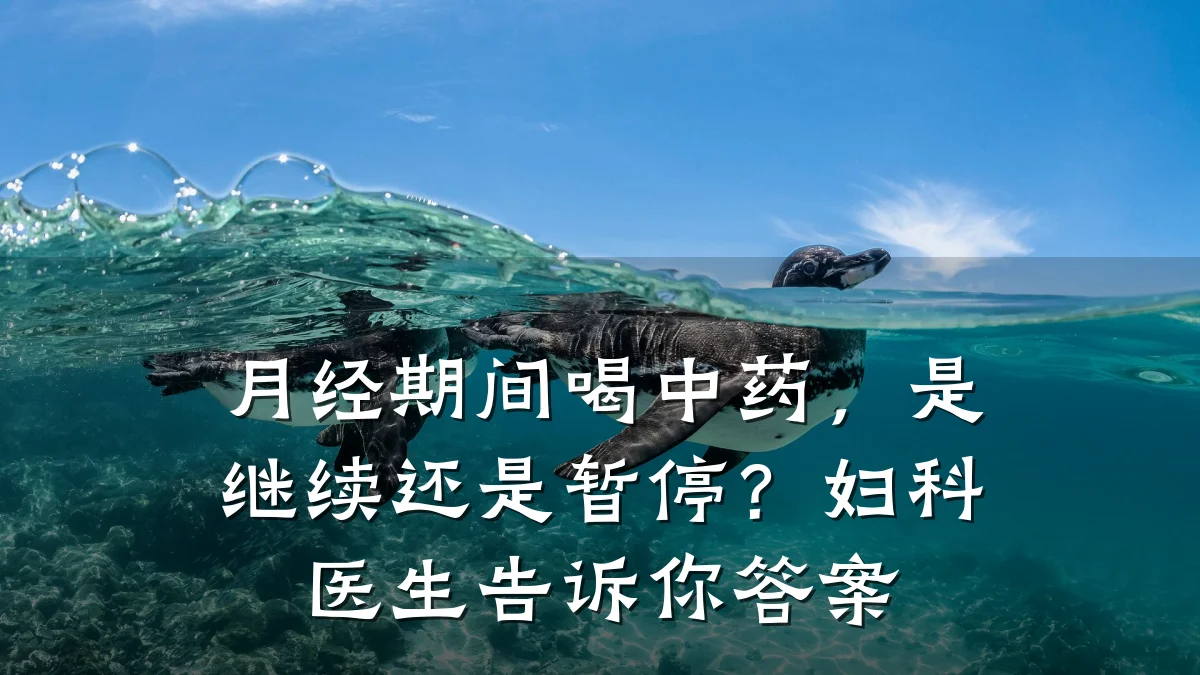 月经期间喝中药,是继续还是暂停?妇科医生告诉你答案