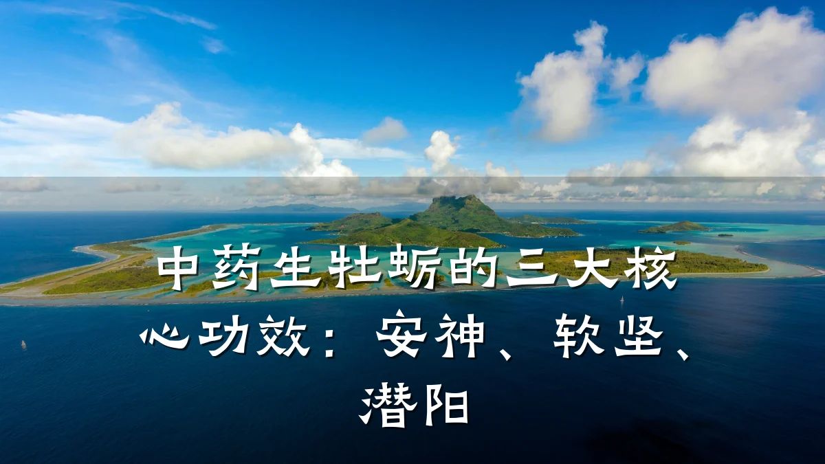 中药生牡蛎的三大核心功效:安神、软坚、潜阳