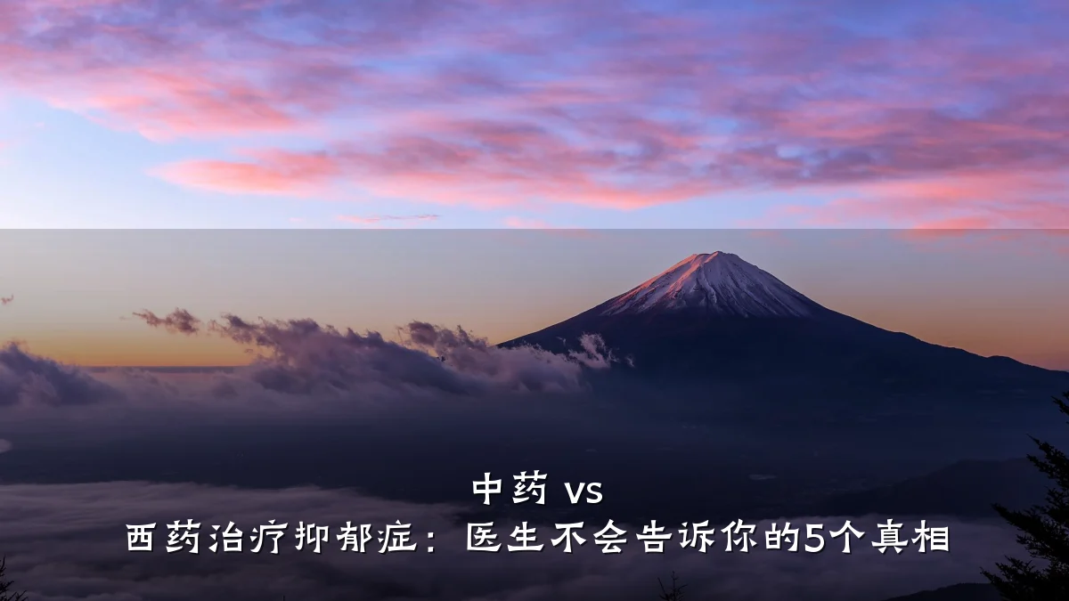 中药 vs 西药治疗抑郁症:医生不会告诉你的5个真相