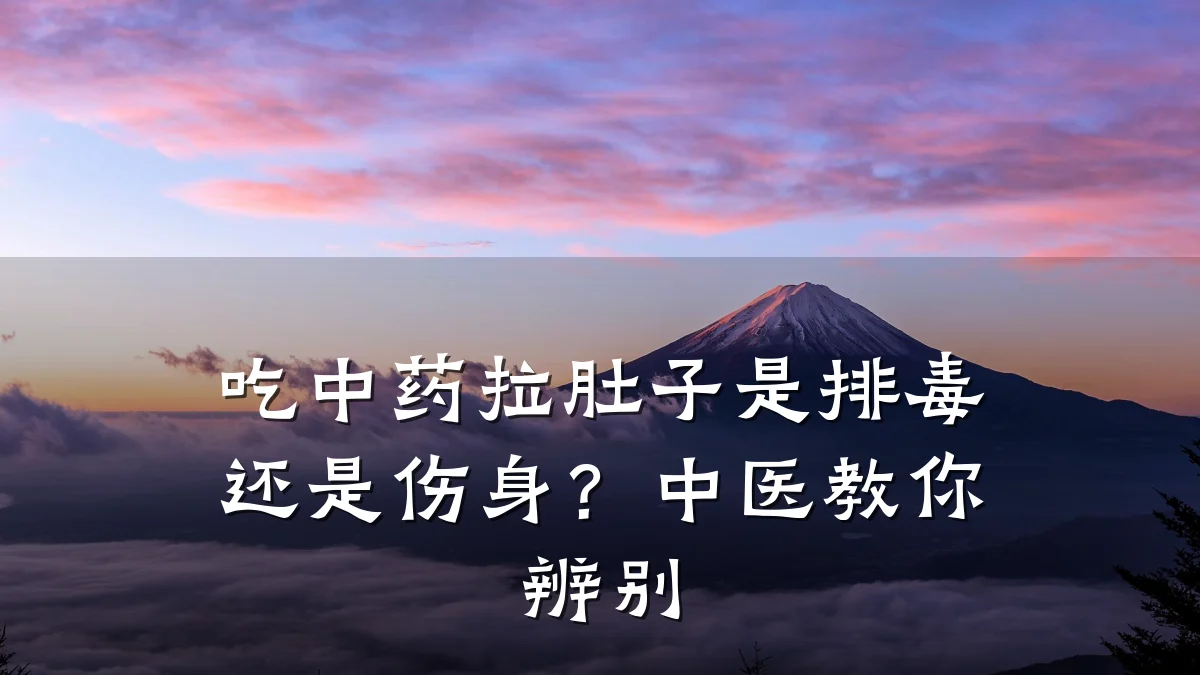 吃中药拉肚子是排毒还是伤身？中医教你辨别