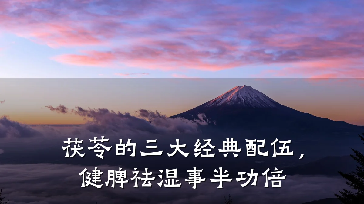 茯苓的三大经典配伍,健脾祛湿事半功倍