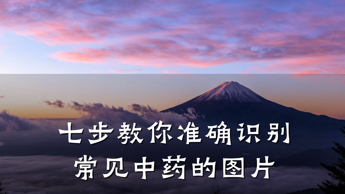 七步教你准确识别常见中药的图片