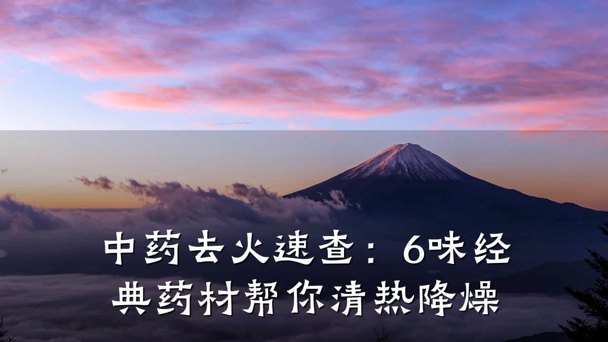 中药去火速查:6味经典药材帮你清热降燥