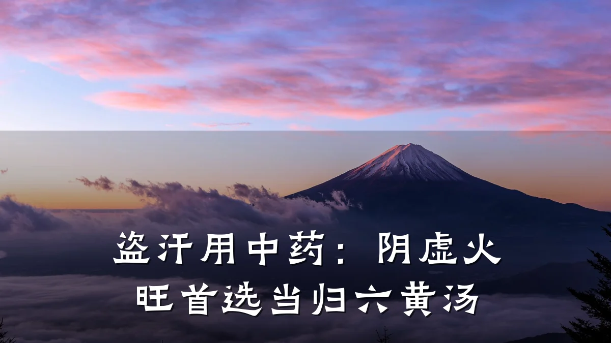 盗汗用中药：阴虚火旺首选当归六黄汤