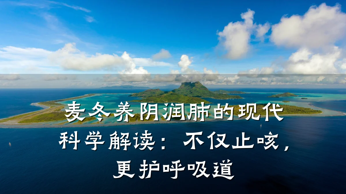 麦冬养阴润肺的现代科学解读:不仅止咳,更护呼吸道