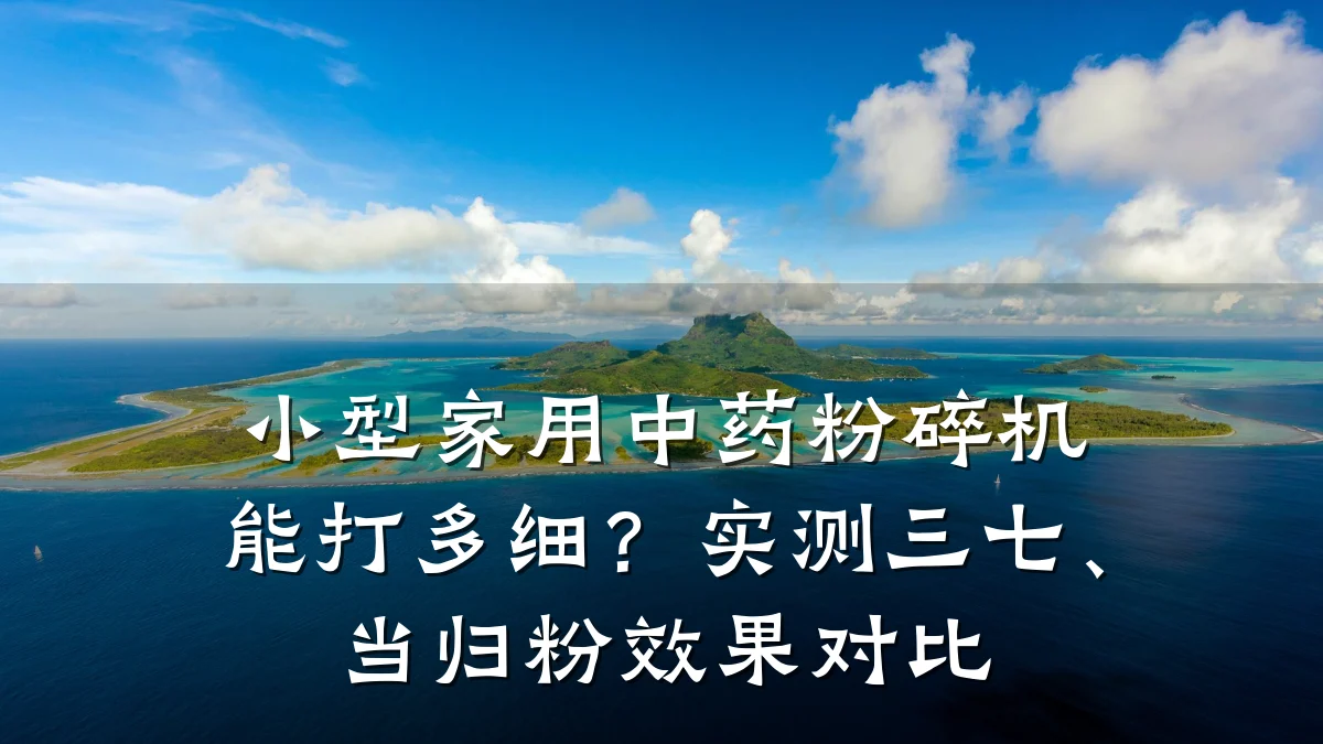 小型家用中药粉碎机能打多细？实测三七、当归粉效果对比