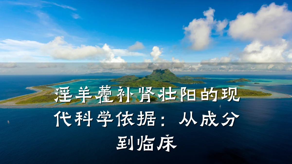 淫羊藿补肾壮阳的现代科学依据:从成分到临床